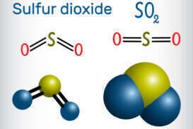 Molecola di anidride solforosa - Solfiti nel Vino