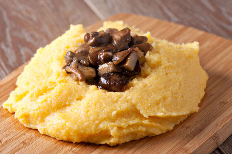 Polenta coni funghi Polenta coni funghi