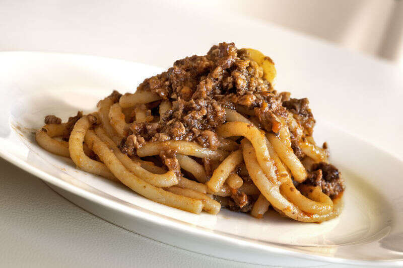 Pici al ragu di Cinghiale Pici al ragu di Cinghiale