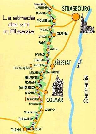 Mappa Route des Vins